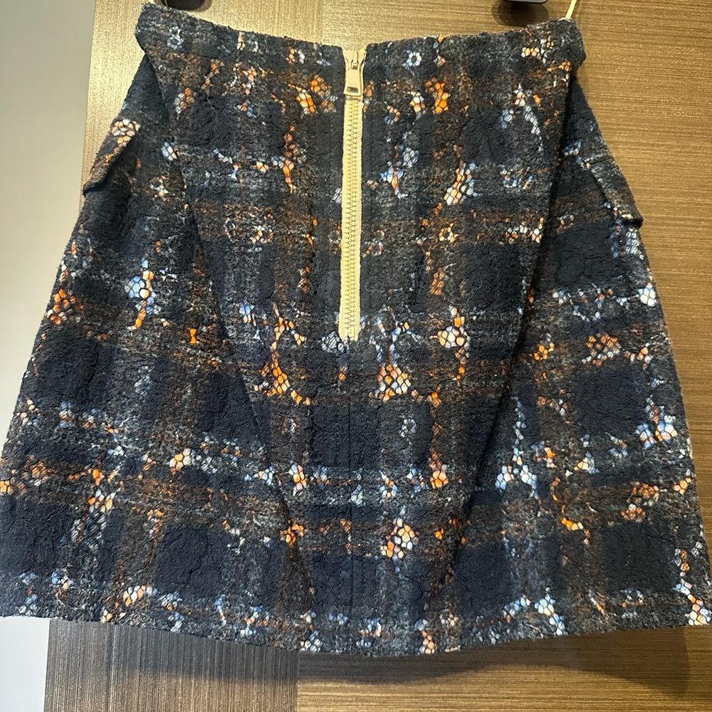 N21 Stylish Plaid Skirt with Red lips in stones size 40 Italy - Picture 4 of 6